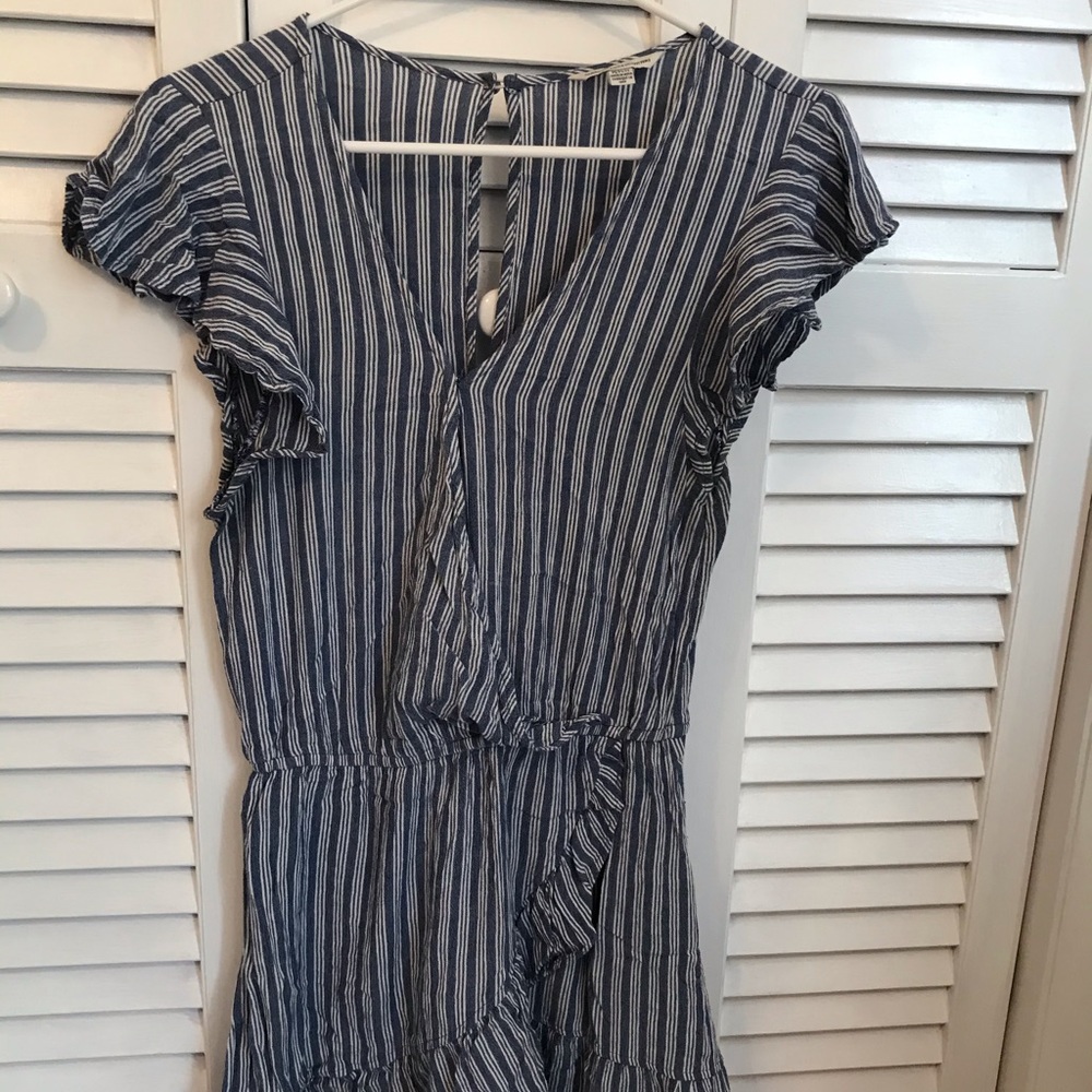 american eagle striped romper